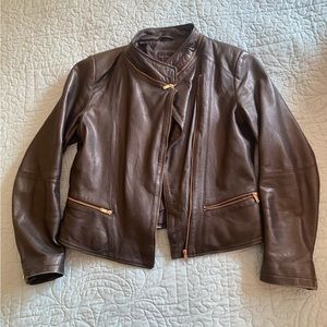 ZARA leather jacket womens